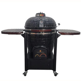 Icon Grills 900 Series 800 Sq. Inch Kamado Grill With Cabinet Cart Black - CG901BLACK