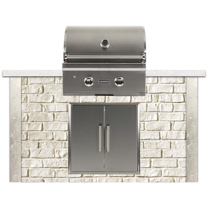 RTA Outdoor Living 5 ft Grill Island with Coyote 28-Inch Grill RTAC-G5 - Reclaimed Brick White finish
