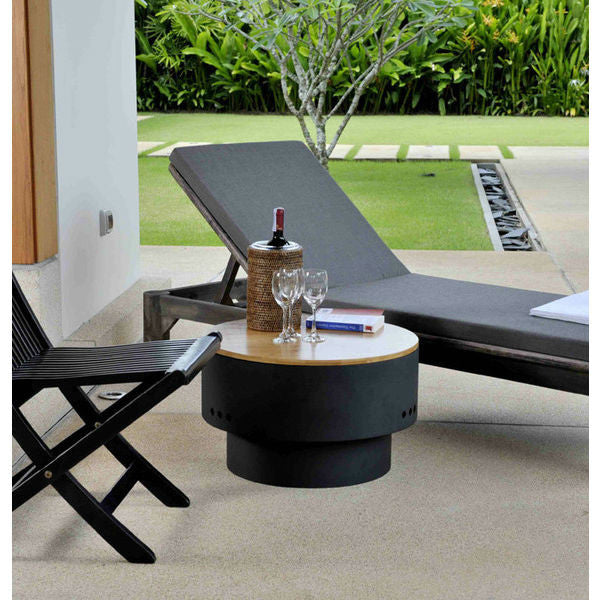 Fire Sense Solid Base Revolver Fire Pit w/ Wooden Top 60532 - BetterPatio.com