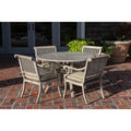 Patio Sense Aged Teak Wood Finish Aluminum Patio Dining Set 61608
