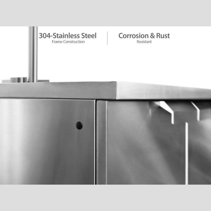 NewAge Outdoor Kitchen Sink Cabinet in Stainless Steel 65001 - BetterPatio.com