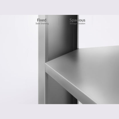 NewAge Outdoor Kitchen 90-Degree Corner Shelf in Stainless Steel 65006 - BetterPatio.com