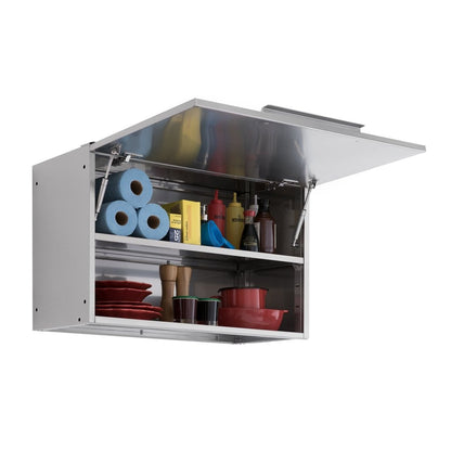 NewAge Outdoor Kitchen Wall Cabinet in Stainless Steel 65013 - BetterPatio.com