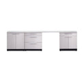 NewAge Outdoor Kitchen 5 PC Cabinet Set in Stainless Steel with Countertops 65050