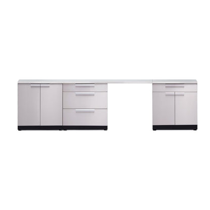 NewAge Outdoor Kitchen 5 PC Cabinet Set in Stainless Steel with Countertops 65050 - BetterPatio.com