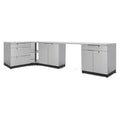 NewAge Outdoor Kitchen 6 PC Cabinet Set in Stainless Steel with Countertops 65054