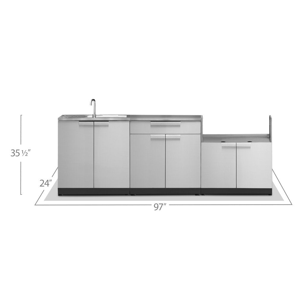 NewAge Outdoor Kitchen Stainless Steel 4 Piece Set 66788 - BetterPatio.com