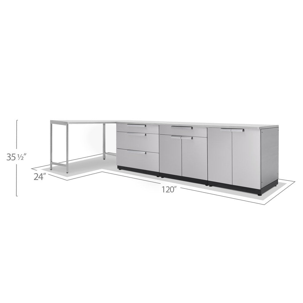 NewAge Outdoor Kitchen Stainless Steel 5 Piece Set 66750 - BetterPatio.com