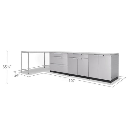 NewAge Outdoor Kitchen Stainless Steel 5 Piece Set 66750 - BetterPatio.com