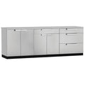 NewAge Outdoor Kitchen 4 PC Cabinet Set in Stainless Steel with Covers 65075