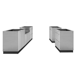 NewAge Outdoor Kitchen 5 PC Cabinet Set in Stainless Steel 65081