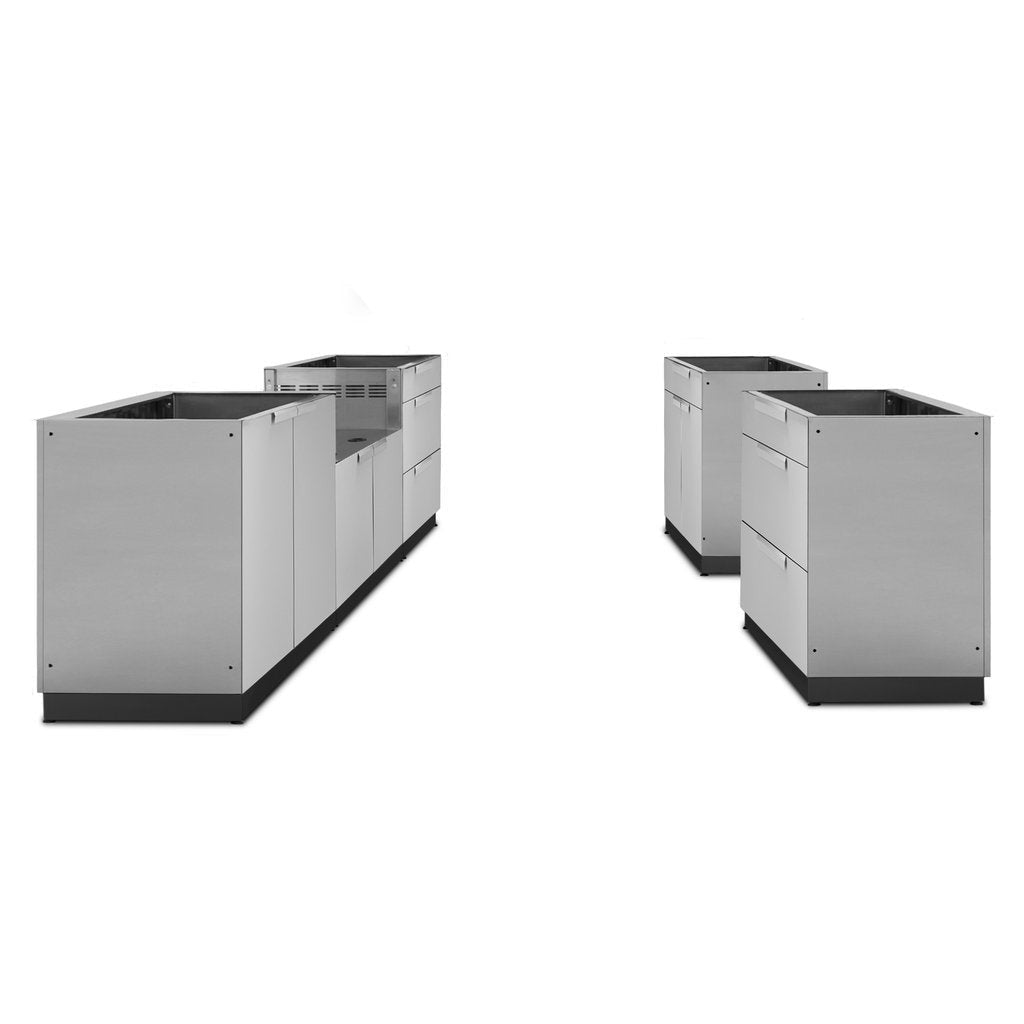 NewAge Outdoor Kitchen 5 PC Cabinet Set in Stainless Steel 65081 - BetterPatio.com