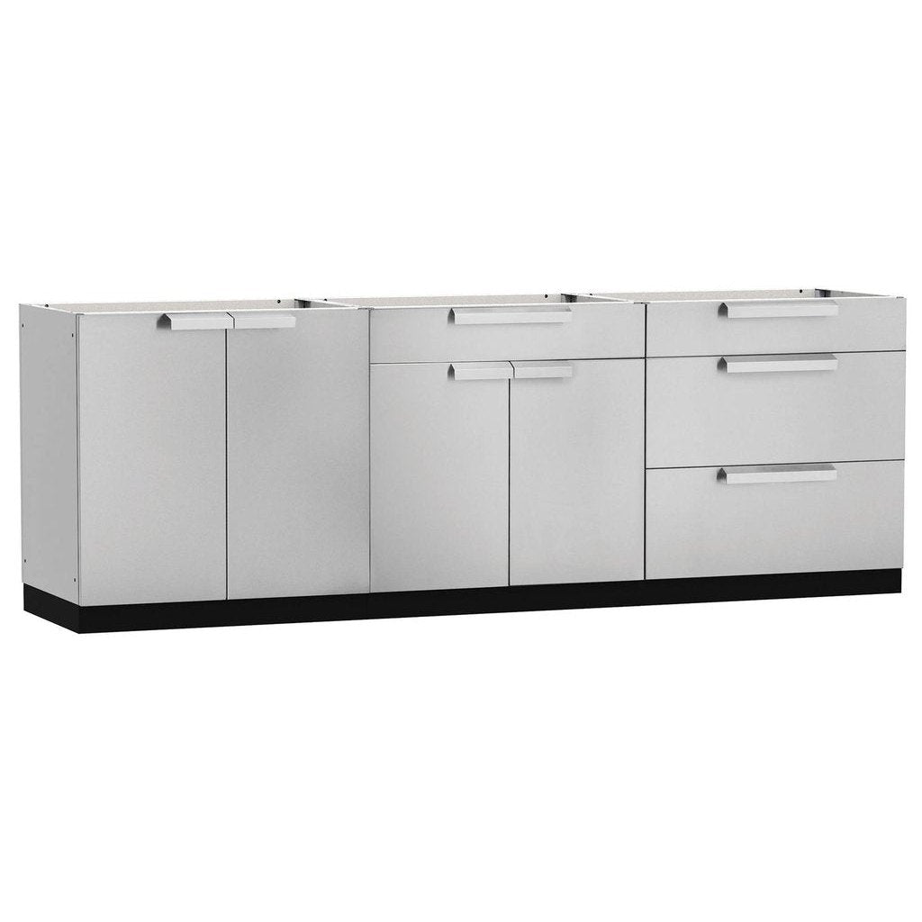 NewAge Outdoor Kitchen 3 PC Cabinet Set in Stainless Steel 65084 - BetterPatio.com