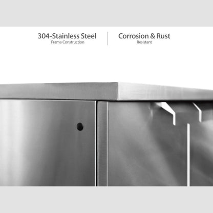 NewAge Outdoor Kitchen 4 PC Cabinet Set in Stainless Steel 65085 - BetterPatio.com