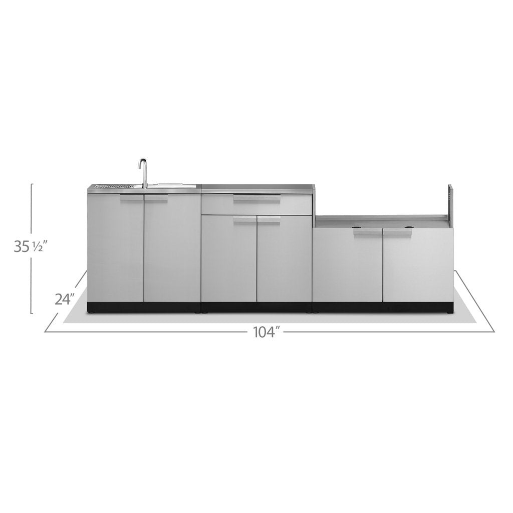 NewAge Outdoor Kitchen Stainless Steel 4 Piece Set 66822 - BetterPatio.com