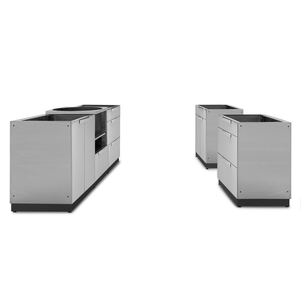 NewAge Outdoor Kitchen 5 PC Cabinet Set in Stainless Steel 65157 - BetterPatio.com