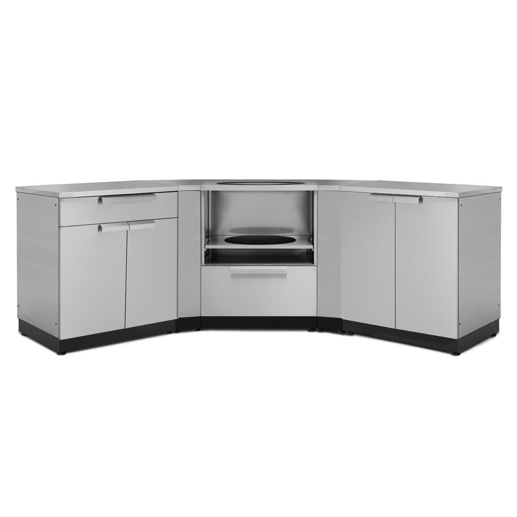 NewAge Outdoor Kitchen 6 PC Cabinet Set in Stainless Steel with Covers 65177 - BetterPatio.com