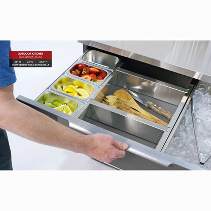 NewAge Outdoor Kitchen Bar Cabinet in Slate Gray 65203 - BetterPatio.com