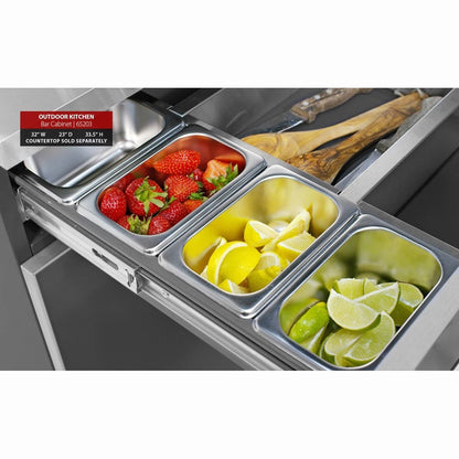NewAge Outdoor Kitchen Bar Cabinet in Slate Gray 65203 - BetterPatio.com