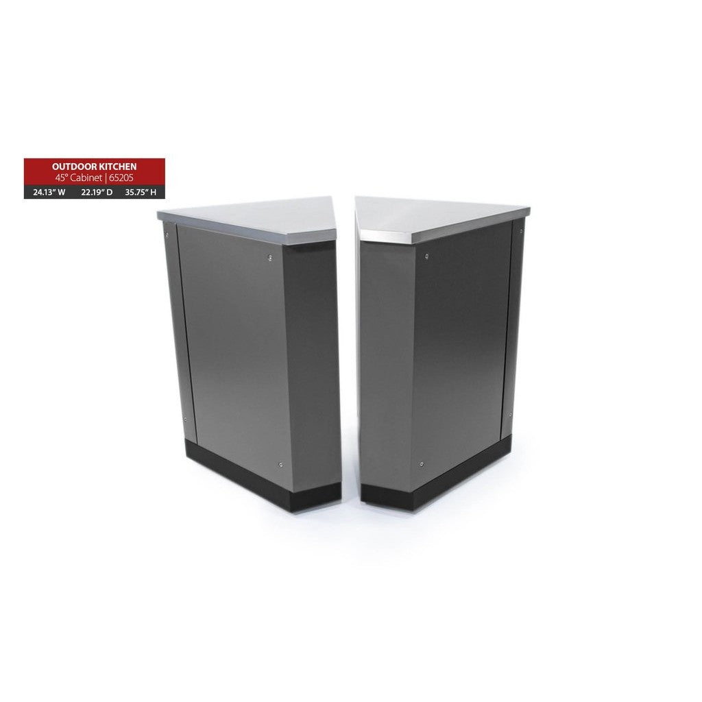 NewAge Outdoor Kitchen 45-Degree Corner Cabinets in Slate Gray (Set of 2) 65205 - BetterPatio.com