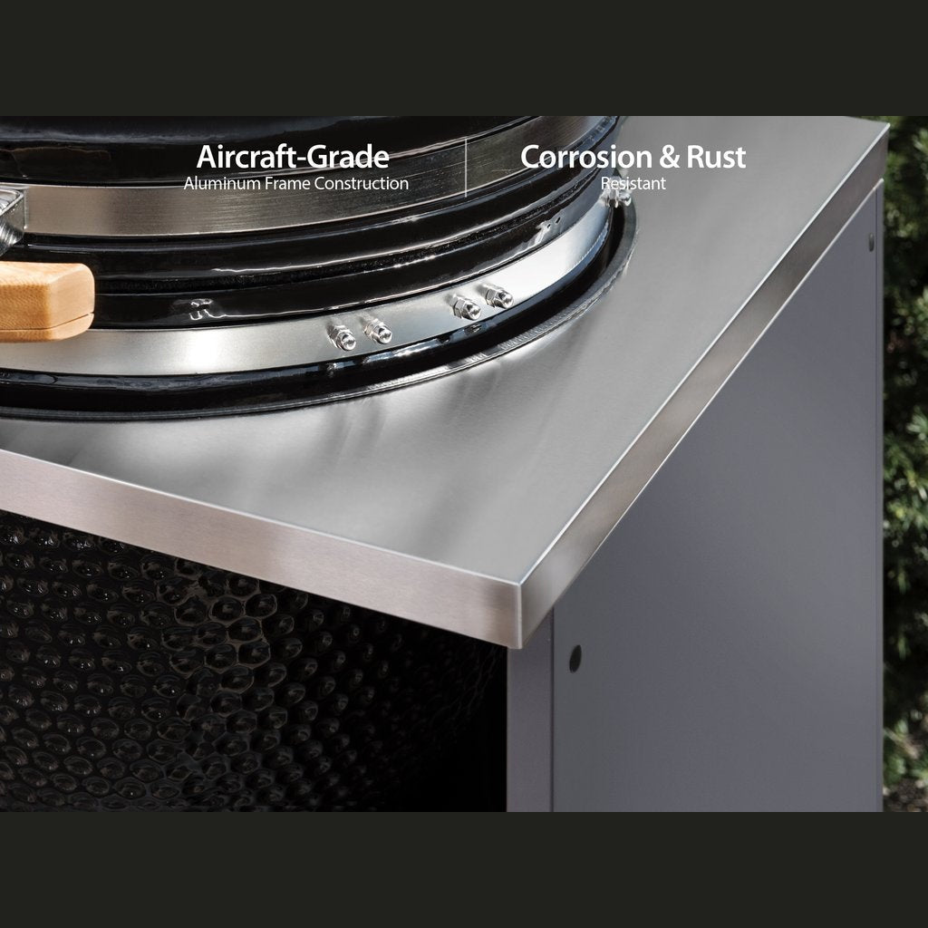 NewAge Outdoor Kitchen Kamado Cabinet in Slate Gray 65210 - BetterPatio.com