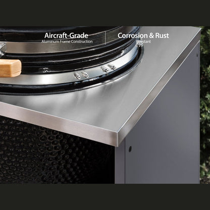 NewAge Outdoor Kitchen Kamado Cabinet in Slate Gray 65210 - BetterPatio.com