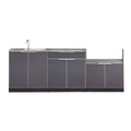 6-Piece Outdoor Kitchen Package with NewAge Cabinets and Optional 32 Inch Blaze Grill