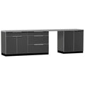 NewAge Outdoor Kitchen 5 PC Cabinet Set in Slate Gray with Covers 65273