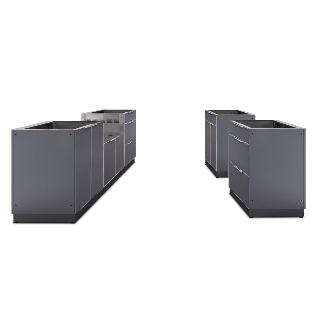 NewAge Outdoor Kitchen 5 PC Cabinet Set in Slate Gray 65281 - BetterPatio.com