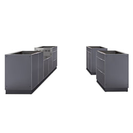 NewAge Outdoor Kitchen 5 PC Cabinet Set in Slate Gray 65281