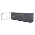 NewAge Outdoor Kitchen 4 PC Cabinet Set in Slate Gray 65283