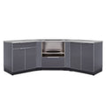 NewAge Outdoor Kitchen 6 PC Cabinet Set in Slate Gray with Covers 65377