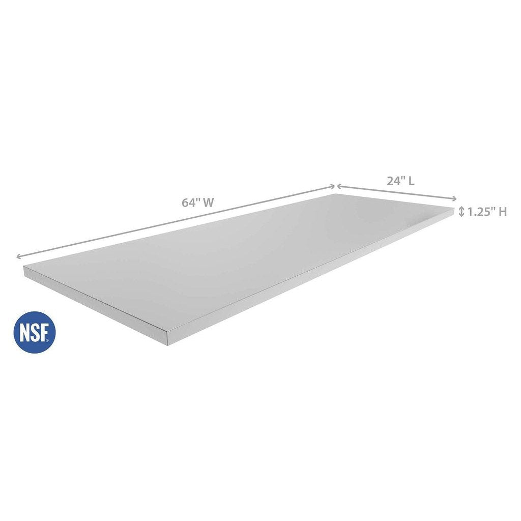 NewAge Outdoor Kitchen 64 in. Stainless Steel Countertop 65802 - BetterPatio.com
