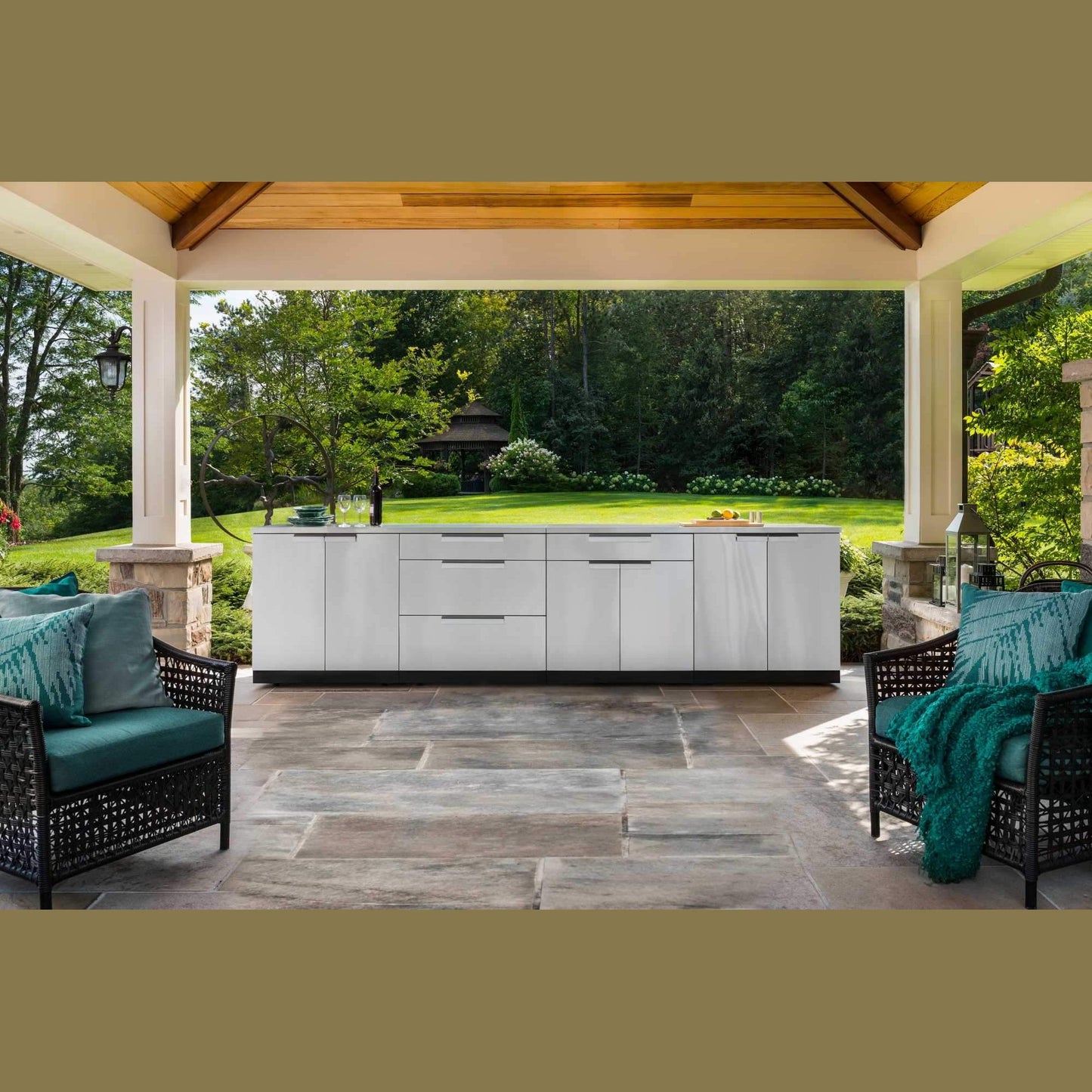NewAge Outdoor Kitchen 5 PC Cabinet Set in Stainless Steel 66056 - BetterPatio.com