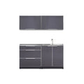 NewAge Outdoor Kitchen 5 PC Cabinet Set in Slate Gray with Countertops 66239