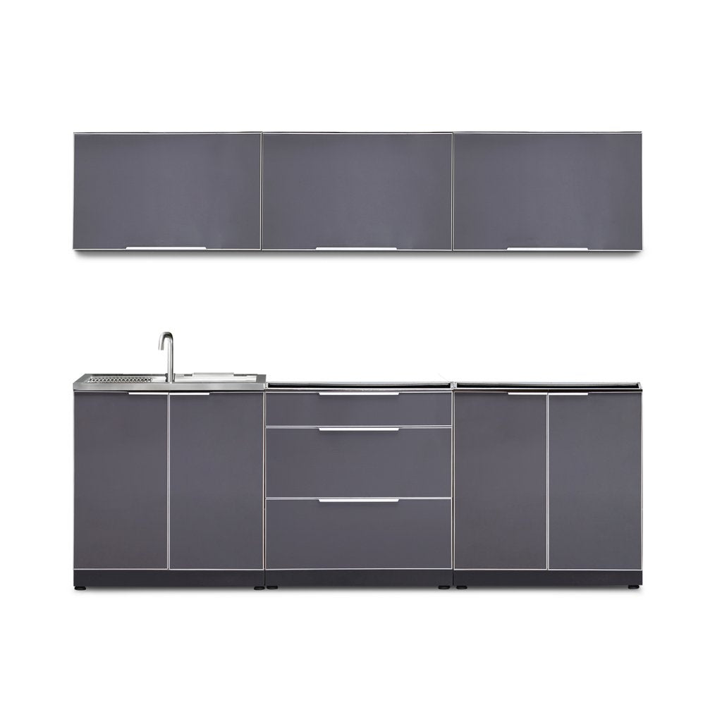 NewAge Outdoor Kitchen 6 PC Cabinet Set in Slate Gray 66250 - BetterPatio.com