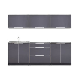 NewAge Outdoor Kitchen 6 PC Cabinet Set in Slate Gray 66250
