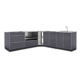 NewAge Outdoor Kitchen 5 PC Cabinet Set in Slate Gray 66256