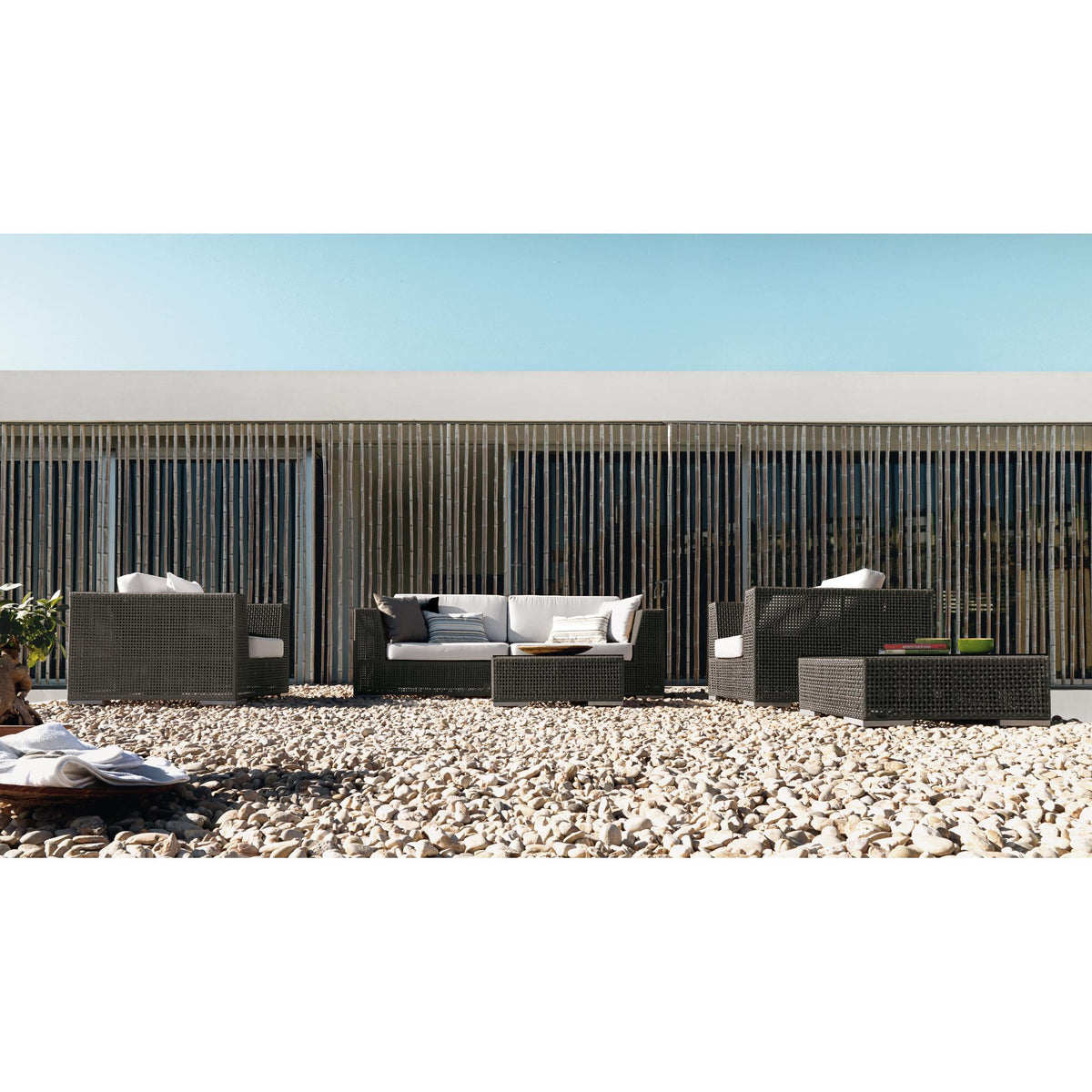 Hospitality Rattan Soho 6 piece Sectional Set 6 PC SET-903-LC - BetterPatio.com
