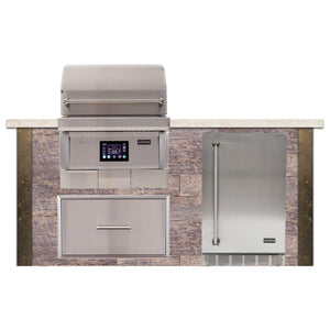 RTA Outdoor Living 6 foot Island with Coyote 28 Inch Pellet Grill RTAC-G6-PW - BetterPatio.com