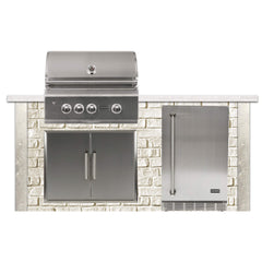RTA Outdoor Living 6 ft Premium Grill Island with Coyote 30 Inch S-Series Grill RTAC-G6-P