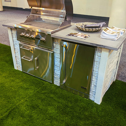 RTA Outdoor Living 6 ft Premium Grill Island with Coyote 30 Inch S-Series Grill RTAC-G6-P - BetterPatio.com
