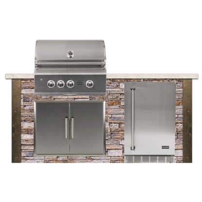 RTA Outdoor Living 6 ft Premium Grill Island with Coyote 30 Inch S-Series Grill RTAC-G6-P - BetterPatio.com