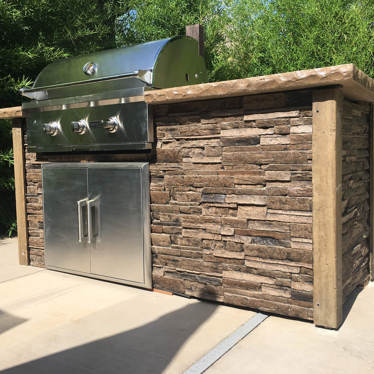 RTA Outdoor Living 6 ft Grill Island with Coyote 34 Inch C-Series Grill RTAC-G6 - BetterPatio.com