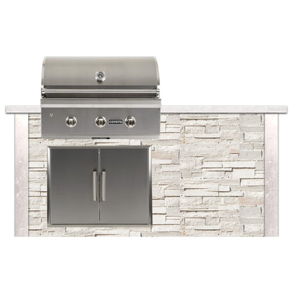 RTA Outdoor Living 6 ft Grill Island with Coyote 34 Inch C-Series Grill RTAC-G6 - BetterPatio.com