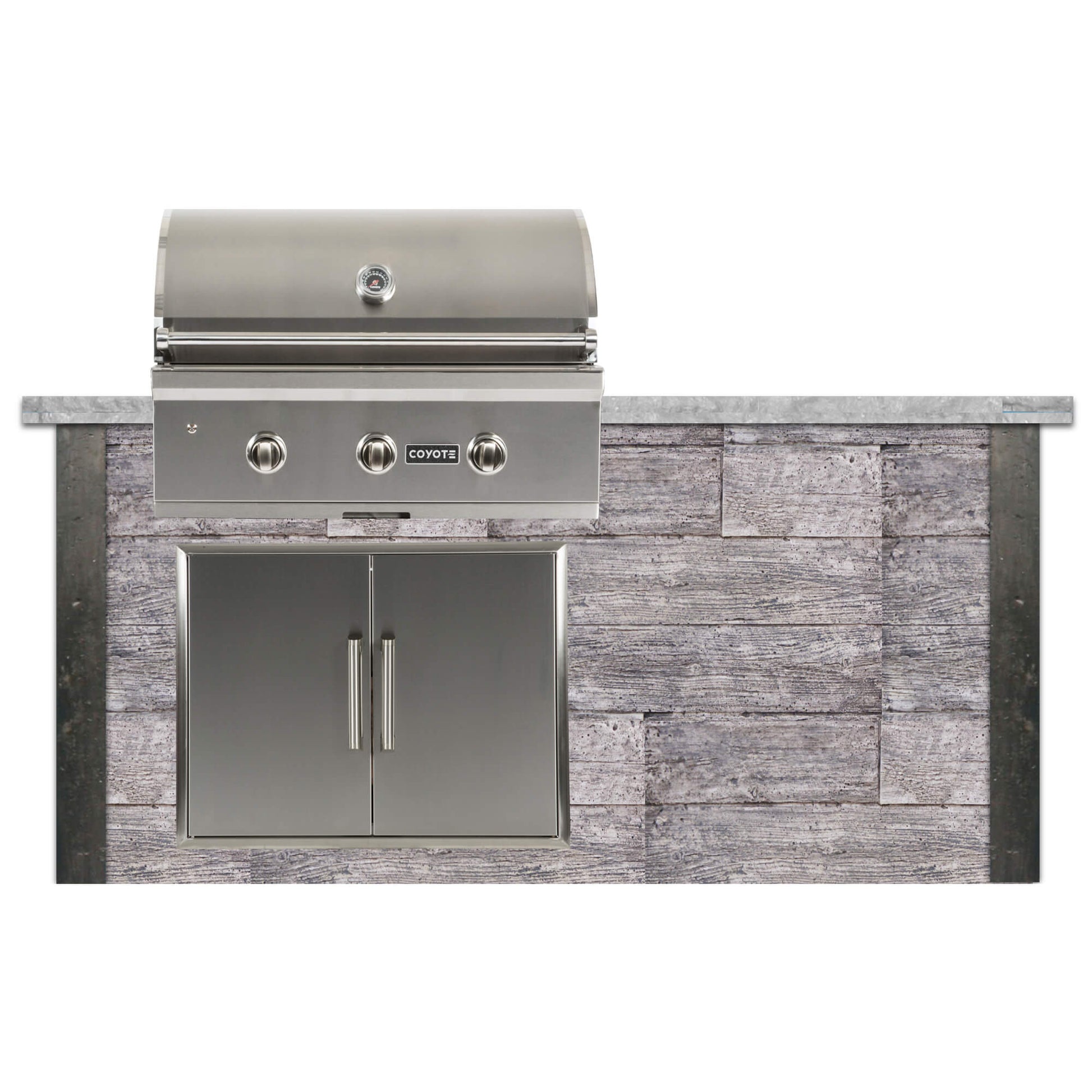 RTA Outdoor Living 6 ft Grill Island with Coyote 34 Inch C-Series Grill RTAC-G6 - BetterPatio.com