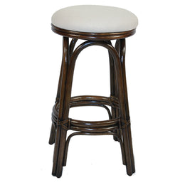 Carmen Indoor Swivel Rattan & Wicker 24" Counterstool in Antique Finish