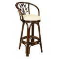 Valencia Indoor Swivel Rattan & Wicker 30" Barstool in Antique Finish