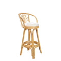Valencia Indoor Swivel Rattan & Wicker 30 inch Barstool in Natural Finish 806-6094-NAT-B
