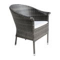 Ultra Stackable Woven Armchair with Cushion